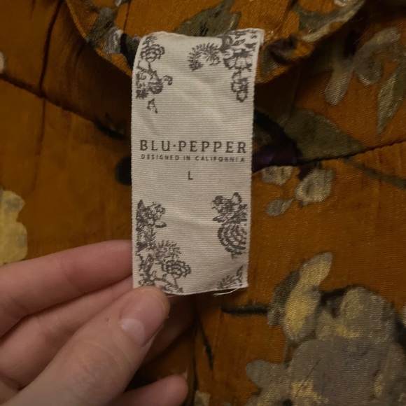 Boho Floral Bell Bottom Pants - Picture 4 of 4